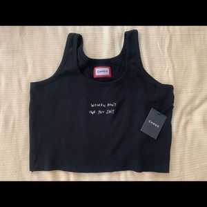 NWT CHANGE WDOYS Ribbed, Cropped Tank Top